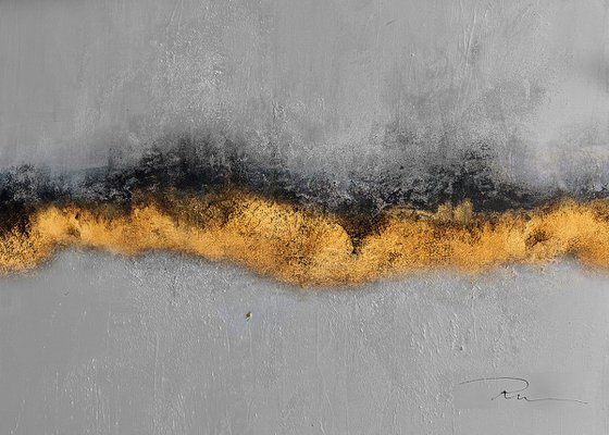 Gold Gray Abstract