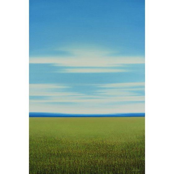 Field and Sky - Blue Sky Landscape