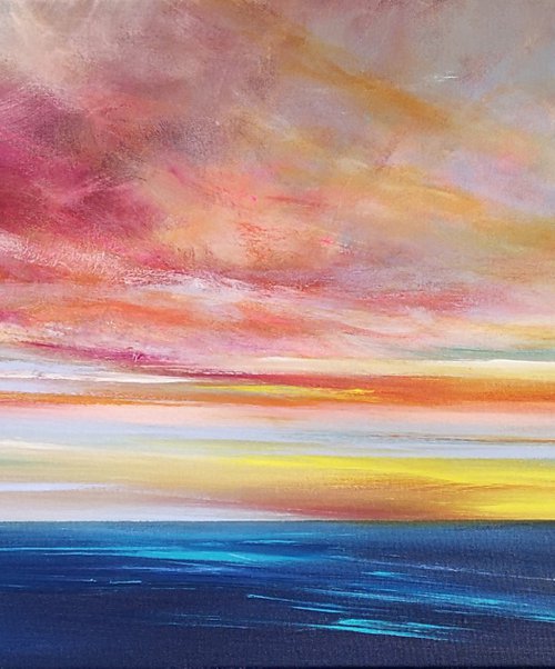 "With You" - Cornish Seascape, Art, Skyscape by Mel Graham