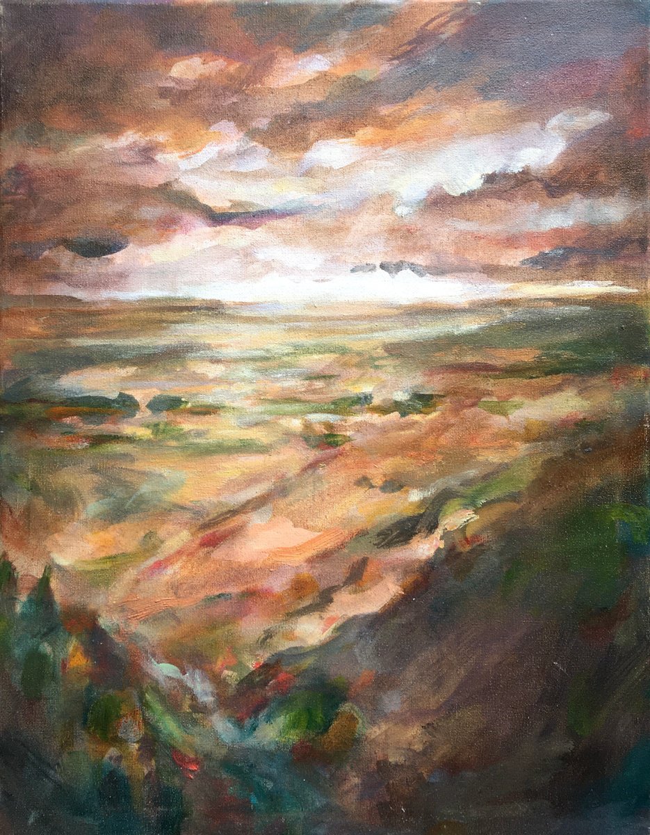 Impressionistic Landscape Oil Painting By Guy Pickford, 12 X 16, Light Is Life, Original Artwork