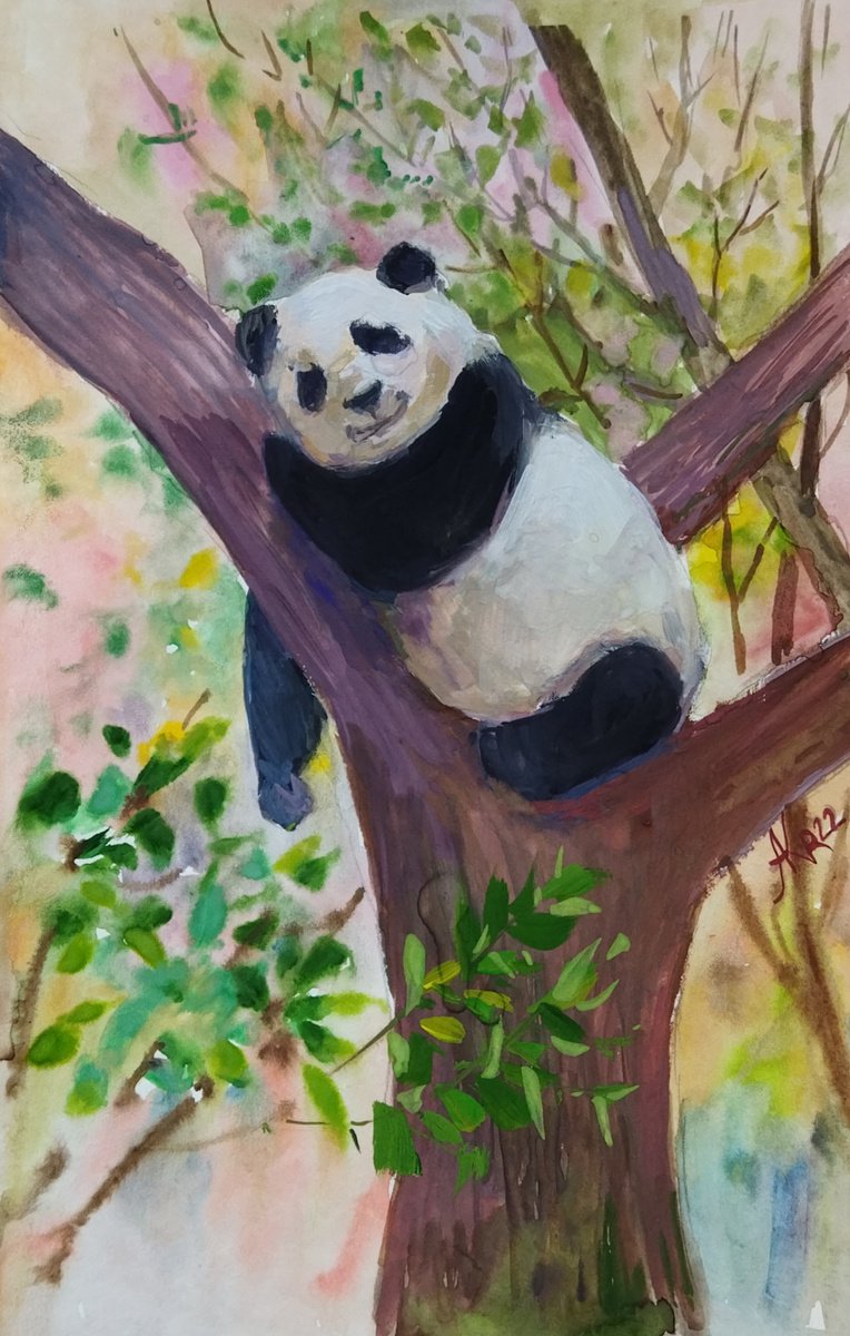 Cute panda by Ann Krasikova
