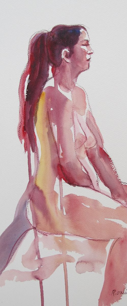 Seated female nude by Rory O’Neill