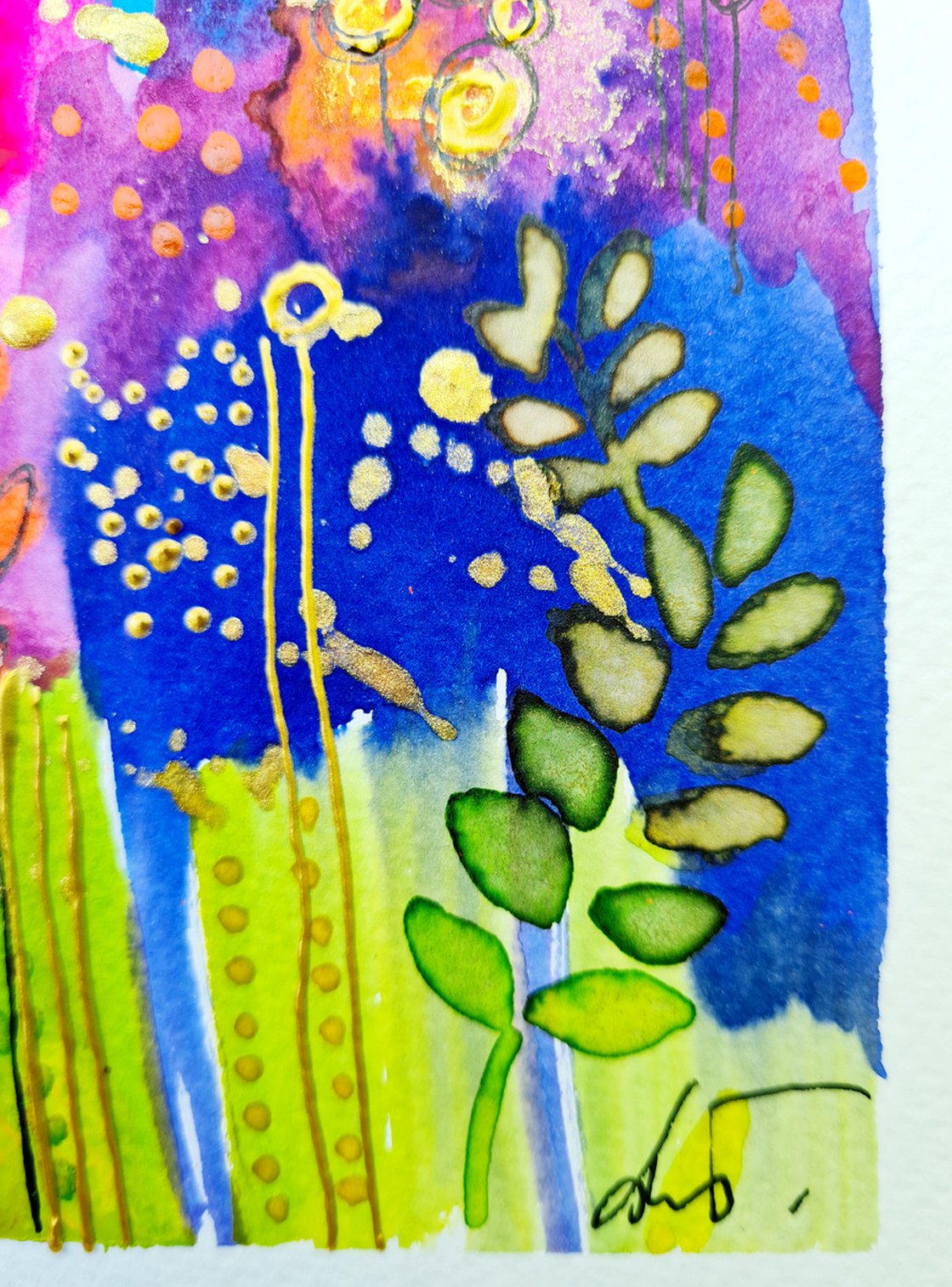 Summer garden Mixedmedia painting by Simon Tünde Artfinder