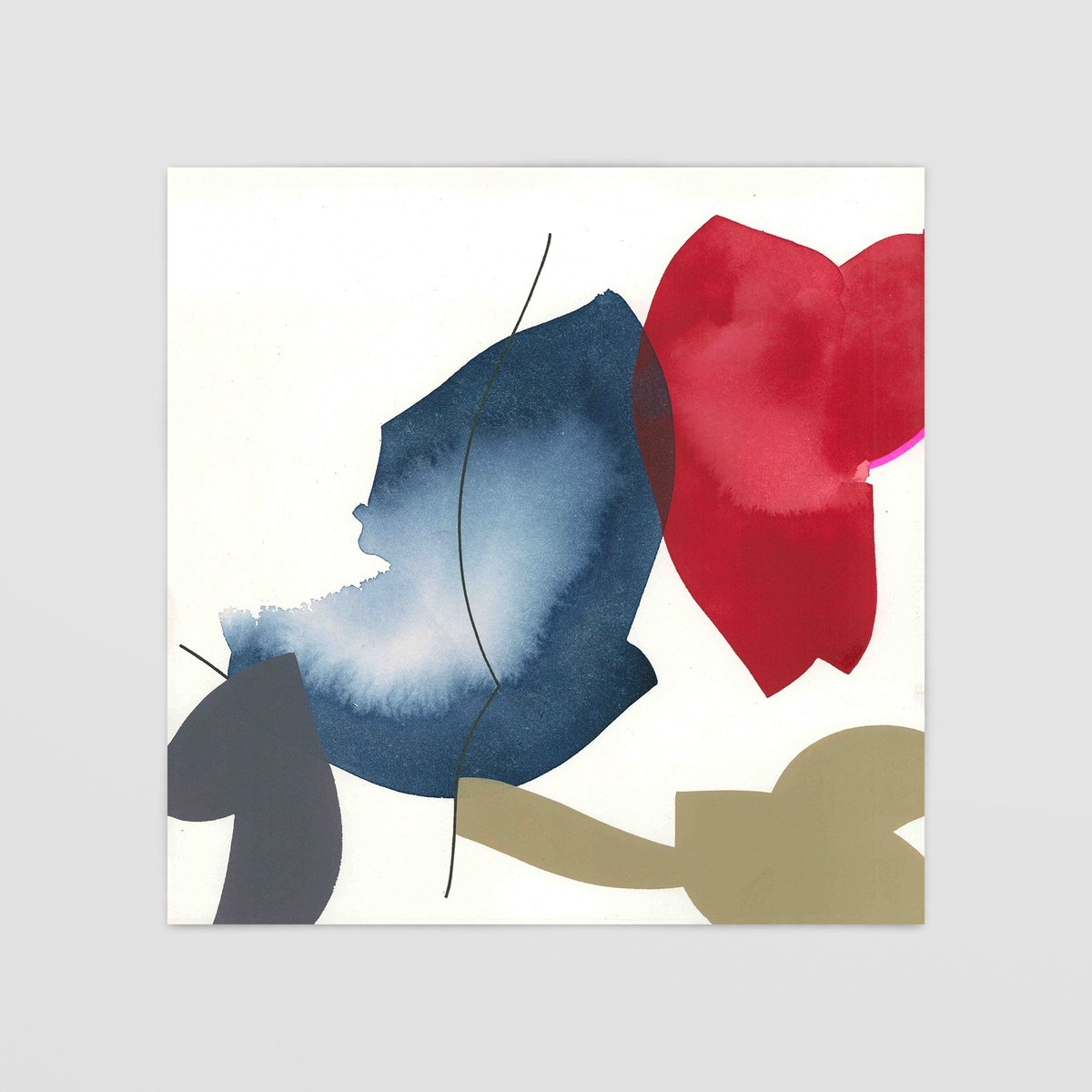 Abstract Acrylic Painting By Smit Khond, 12 X 12", Embraces, Vi, Original Artwork