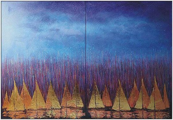 Golden Sails (diptych)
