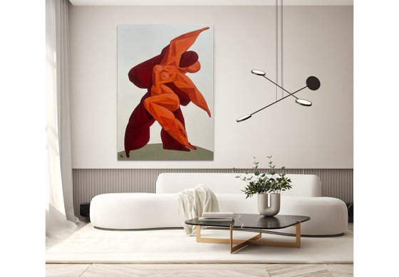 Lovers dancing Samba