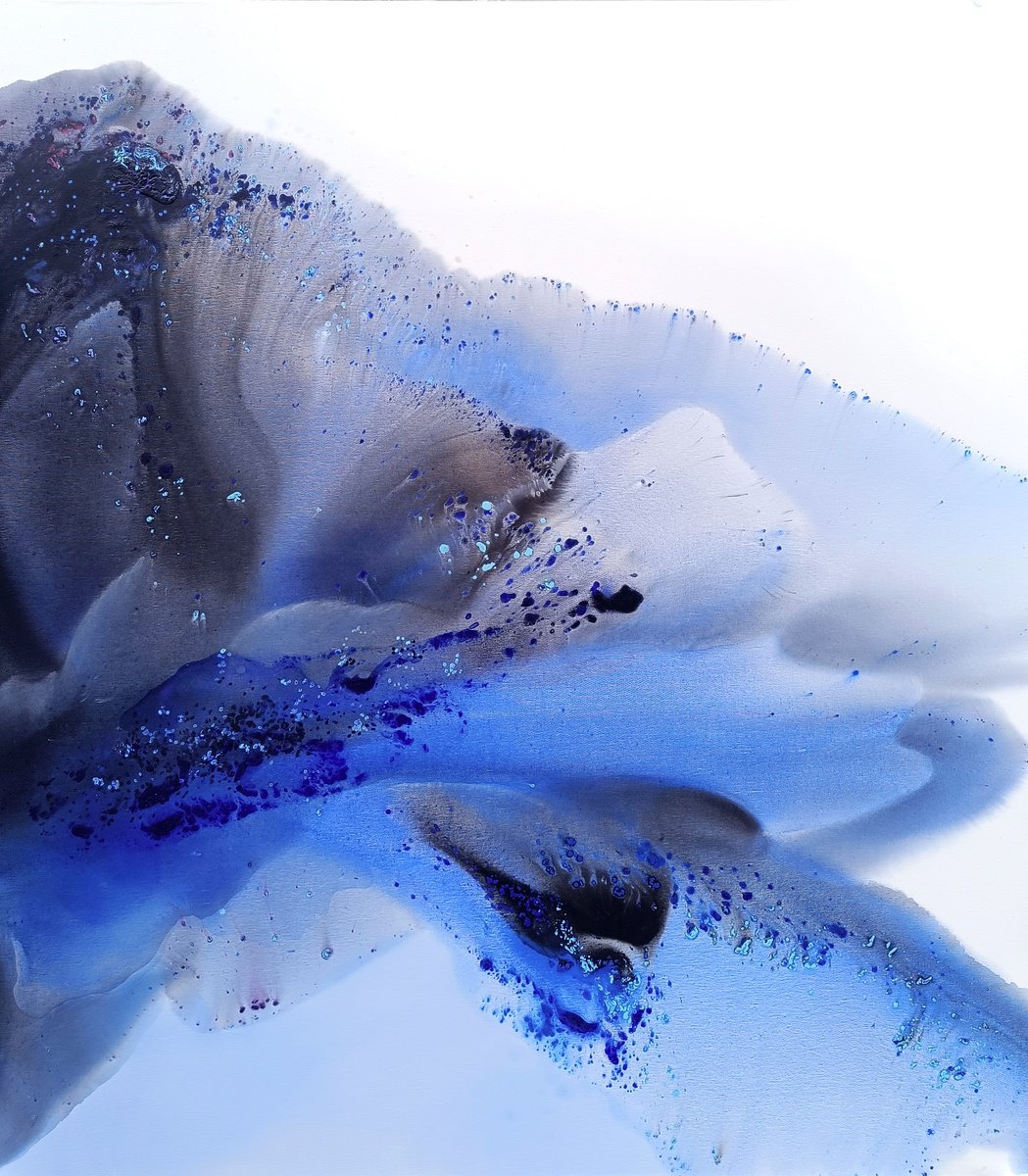 Abstract Landscape Acrylic Painting By Muriel Napoli, 55 X 63", Nature 393, Original Artwork