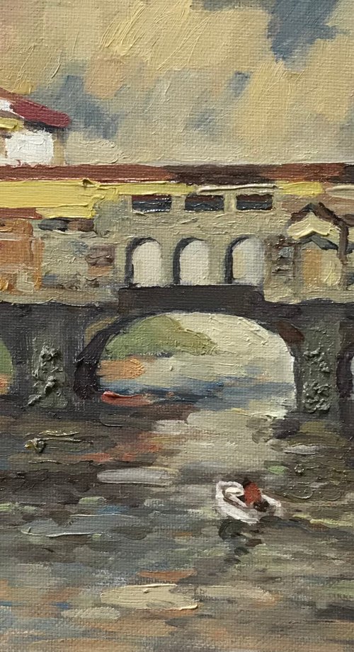 Ponte Vecchio Bridge Italy by Jixiang Dong