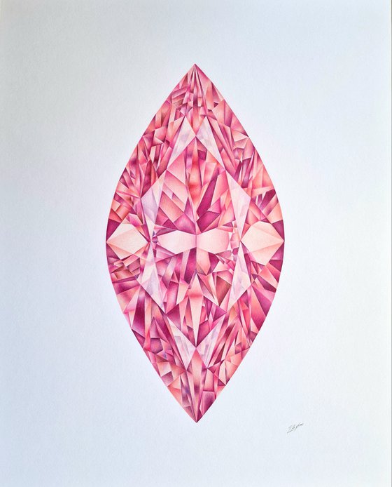 Marquise Cut Fancy Pink Diamond