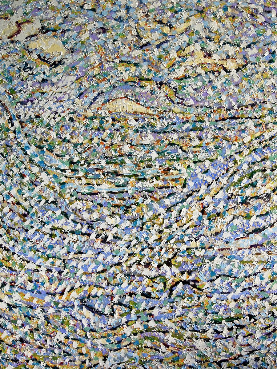 Impressionistic Abstract Oil Painting By Ann Parks Mccray, 30 X 40, Ocean Air, Original Artwork