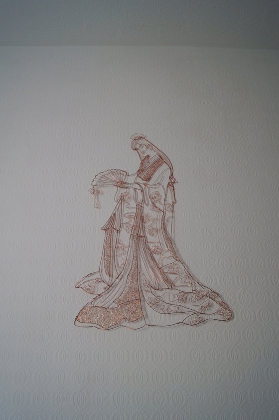 Japanese Geisha Wire Sculpture