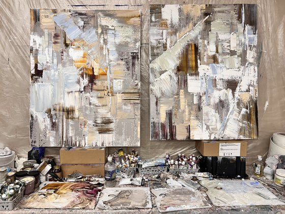 Warm Beige Blue Nature