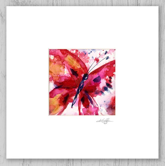 Butterfly Joy Collection 1 - 3 Paintings in mats by Kathy Morton Stanion