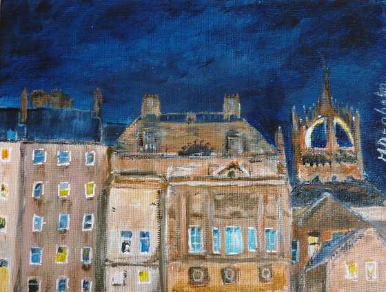 Elements of Edinburgh Old Town at Night - A Scottish Cityscape