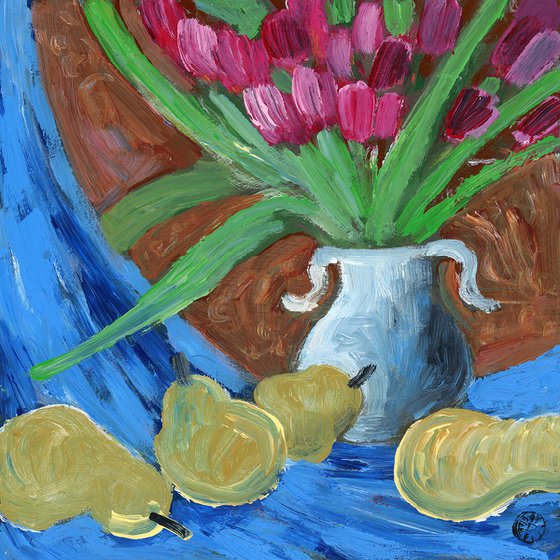 Pears And Tulips