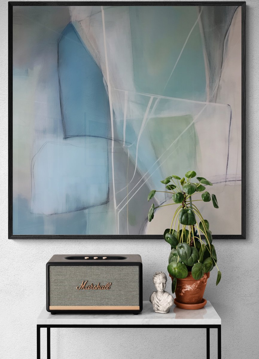 Abstract Acrylic Painting By V+V Kniazievi, 39 X 39", Inside The Kaleidoscope #4, Original Artwork