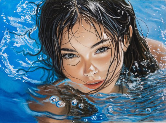 Swimmer brunette