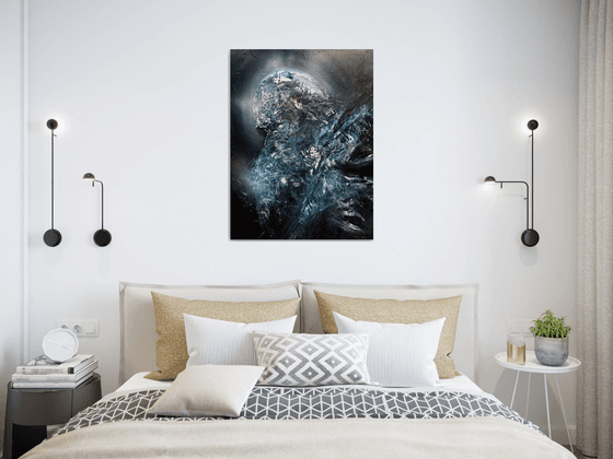 Beautiful abstract blue angel