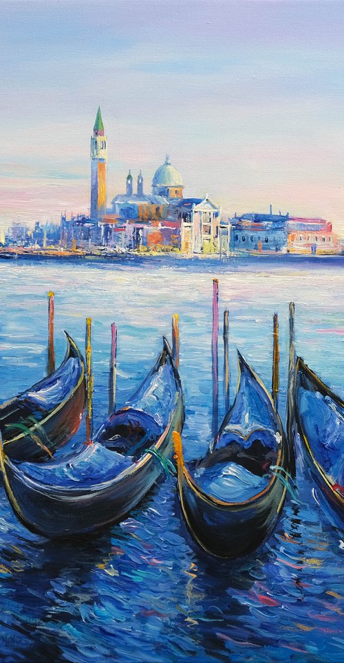 Venice Gondolas by Behshad Arjomandi