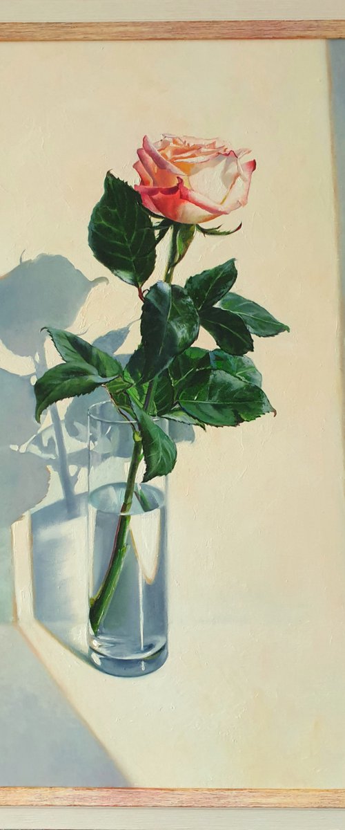 "Tenderness and a little passion."  Option number 1)  rose painting 2021 by Anna Bessonova (Kotelnik)