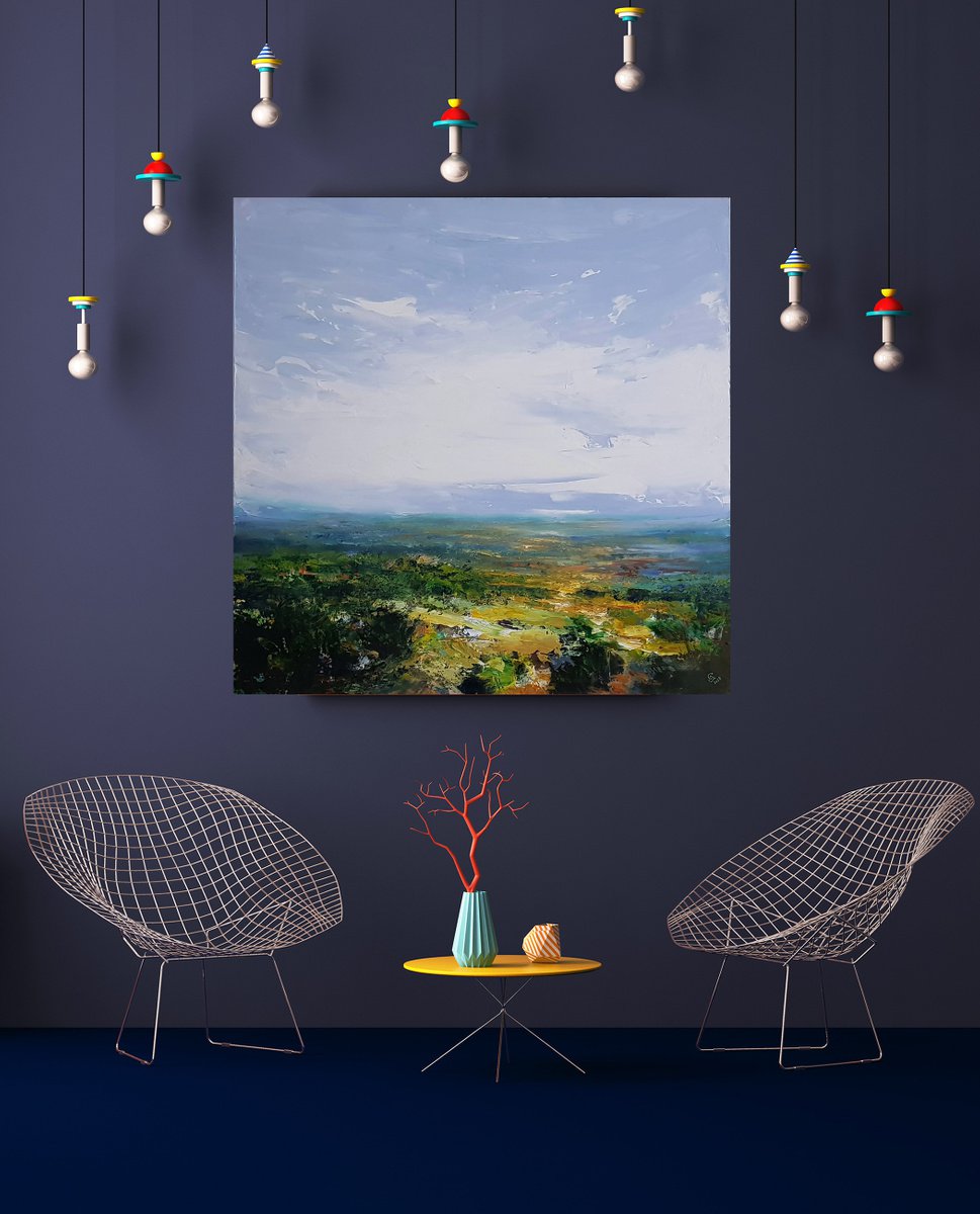 Where Heaven Touches the Earth Large Painting !!! 80x80cm....SPECIAL PRICE!!! by Ivan Grozdanovski