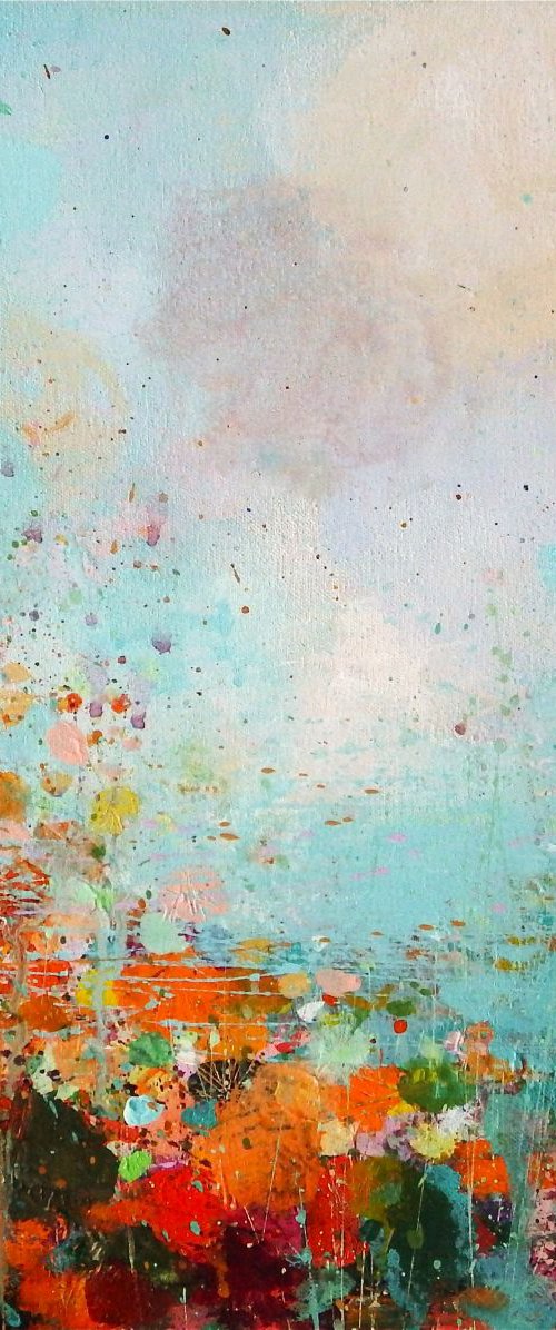 Orange and Blue Landscape by Sandy Dooley
