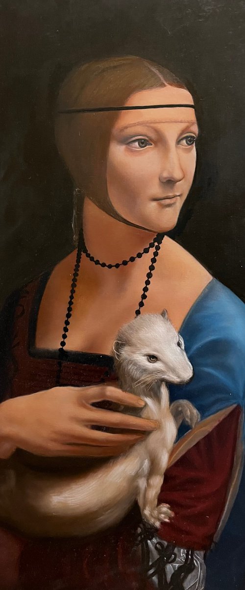 Leonardo’s Lady with Ermine (In Progress) by Angelo Di Carlo