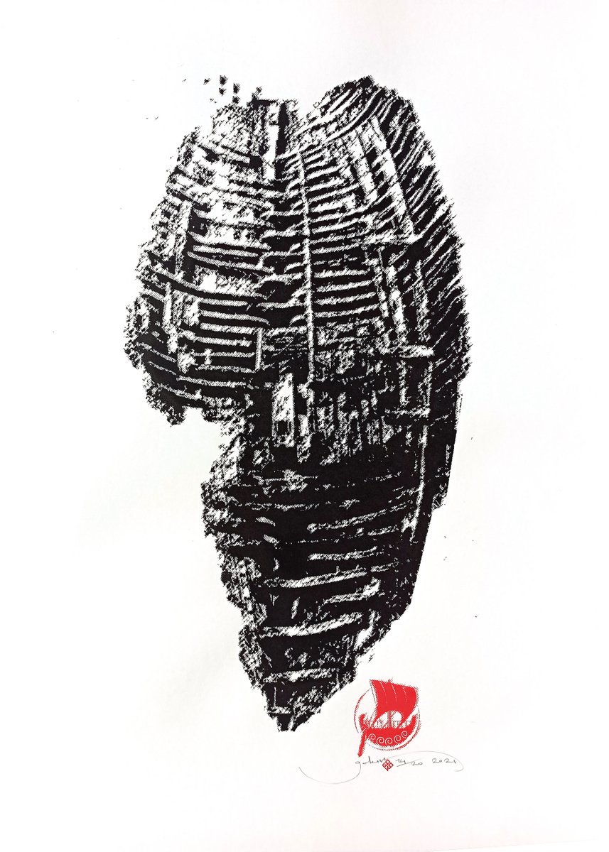 Graphic Screenprint , Kyrenia Shipwreck By Gokhan Okur, 20 X 28, Artwork For Sale On Artfinder