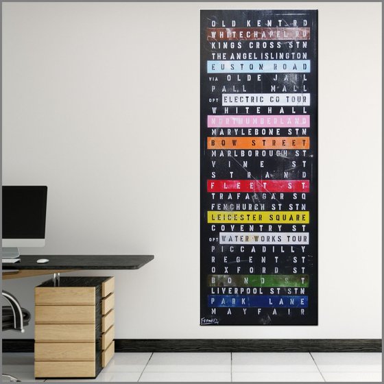 Fleet Street Blues 160cm x 60cm Monopoly Urban Pop Art