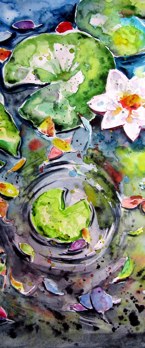 Fall and water lilies by Kovács Anna Brigitta