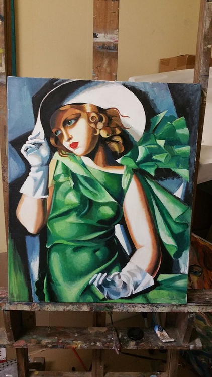 Young Lady With Gloves Woman Femme Female Artist Artfinder