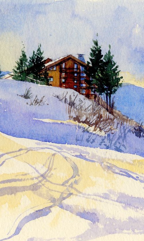 Almost Home, Les Arcs, France by Carole Griffin RBA (Royal Society of British Artists)