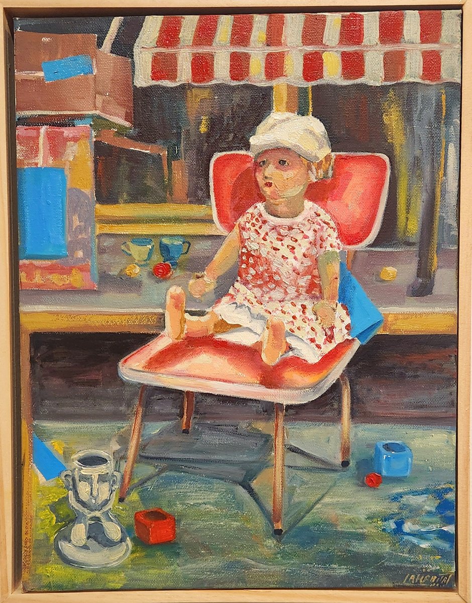 Expressive Still Life Oil Painting By Anahita Amouzegar, 13 X 17, Timeless Clutter, Original Artwork