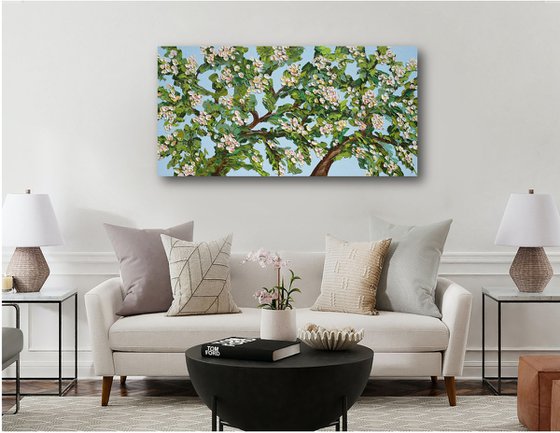 Spring Glow - Original Blooming Tree Painting