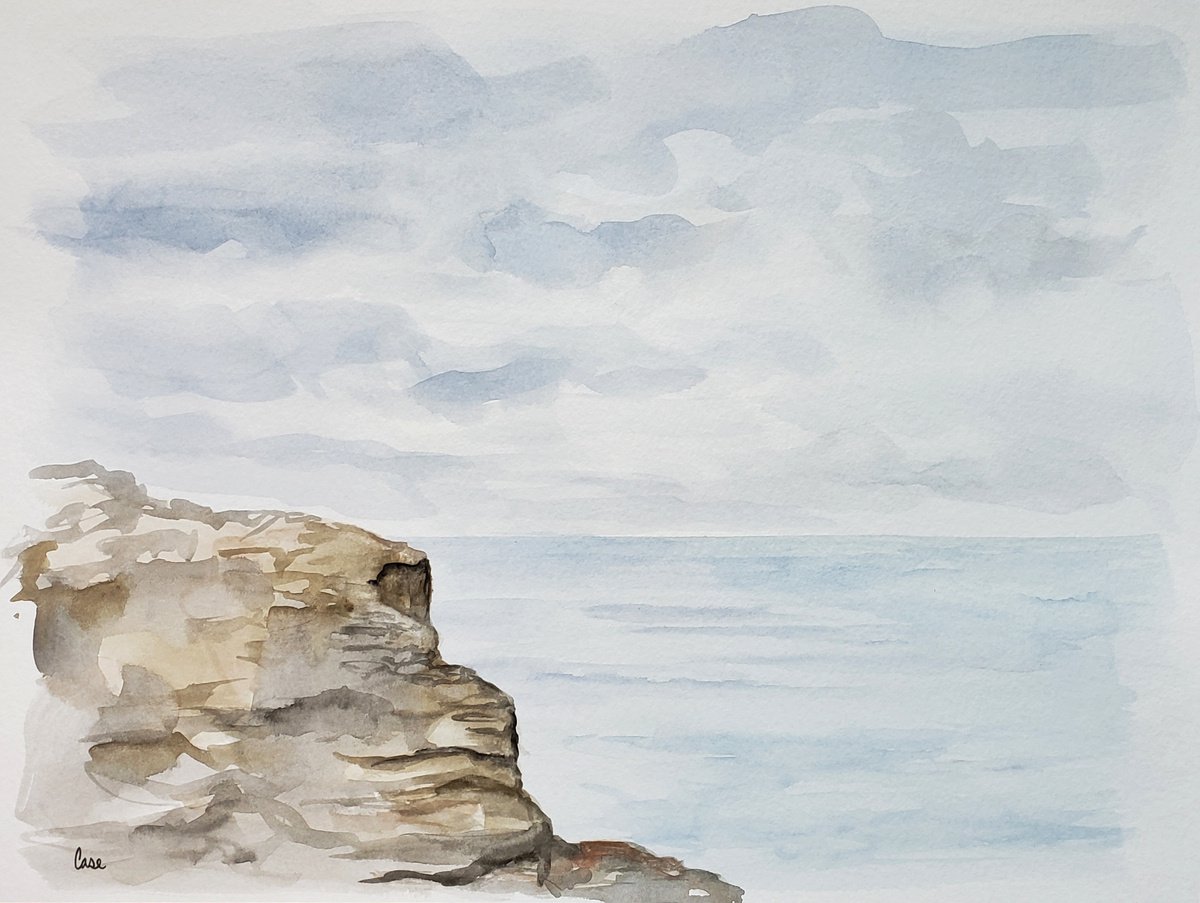Salt in the Air - Landscape - Ocean - Simplistic by Katrina Case