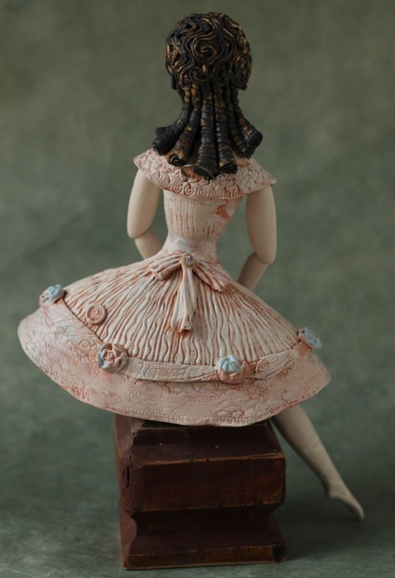 Ballerina, Bell-doll, wall sculpture by Elya Yalonetski