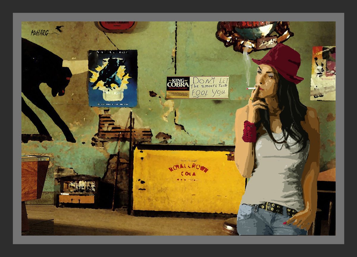  Honkey Tonk Gal By Joe Mcharg, 42 X 30, Artwork For Sale On Artfinder