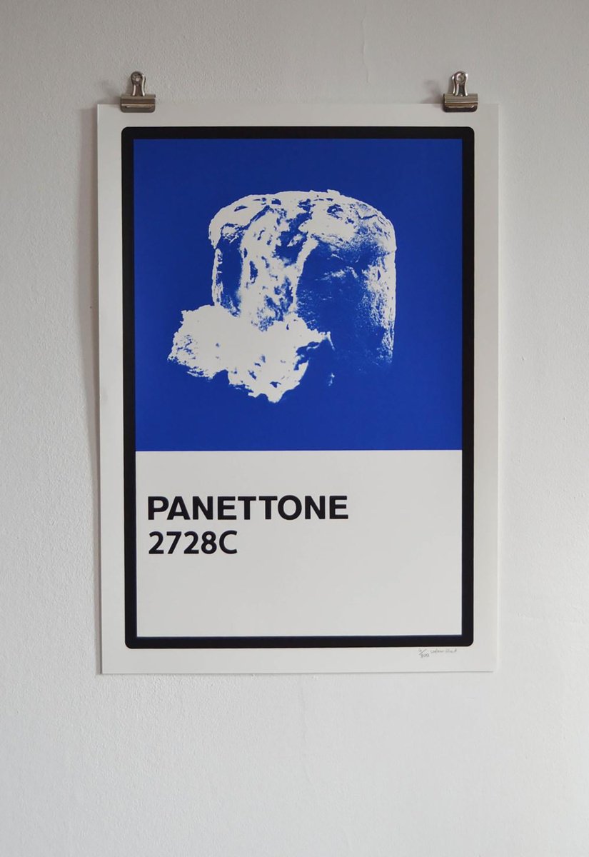 Graphic Screenprint , Panettone 2728C By Colour Black, 14 X 20, Artwork For Sale On Artfinder