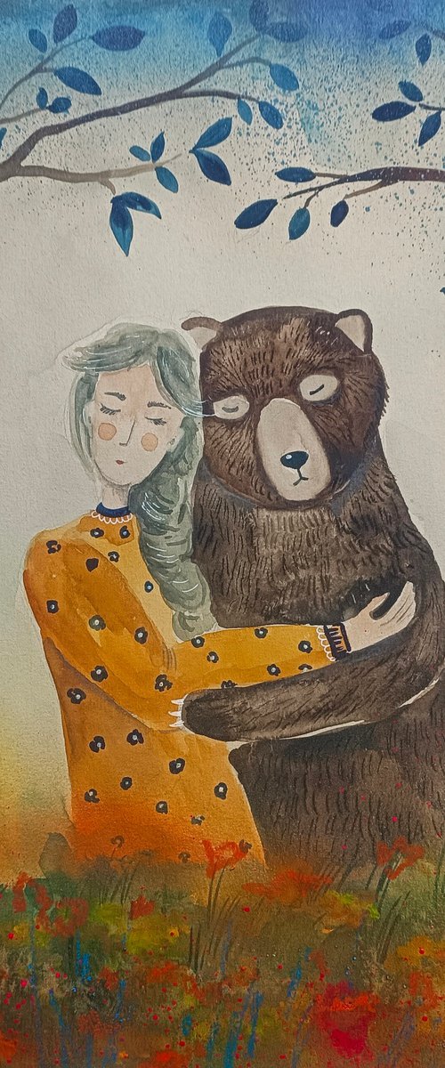 Hugging A Bear by Evgenia Smirnova