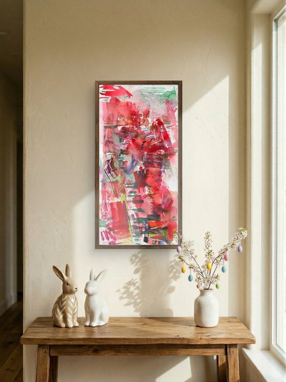 Abstract Landscape Red Poppies