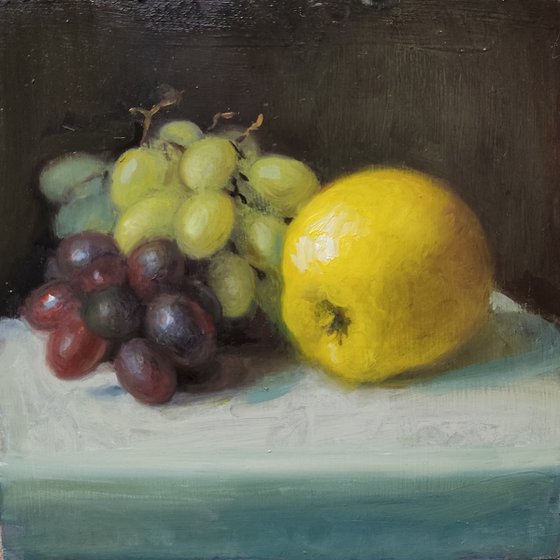 Quince and grapes