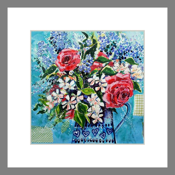 Heart Jug with Roses