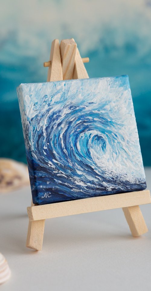 Blue wave miniature by Kateryna Nazarenko