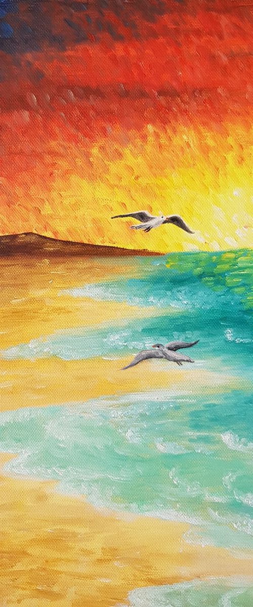 "Sunset on fire" by Yulia Pristupa