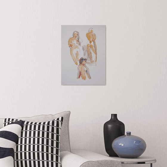 female nude 3 poses
