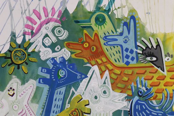 TEACHING OF ANIMALS 100x200cm