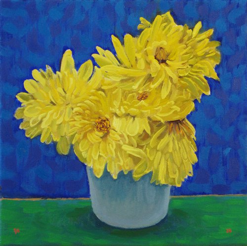 Yellow Chrysanthemums by Richard Gibson