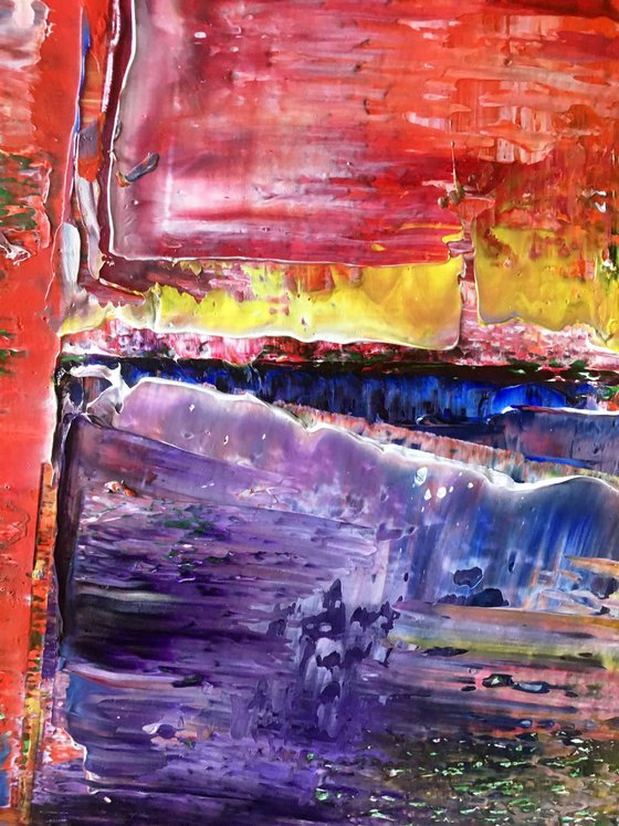 "Compliments" - Save As Series - Original Large PMS Abstract Diptych Oil Paintings On Canvas - 36" x 48"