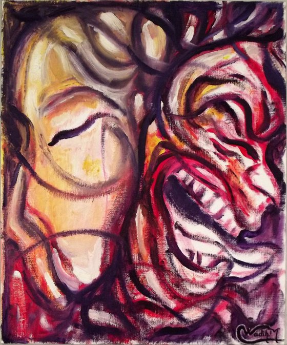 CALM AND FURY -  Contradicted Figures - Large size 38 x 46 cm