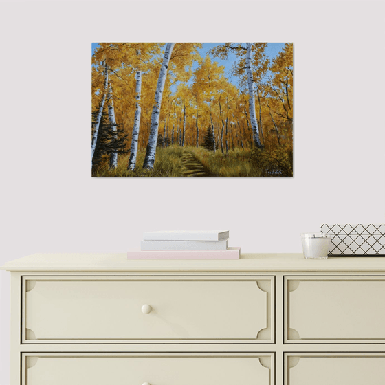 Autumn in Birch Forest